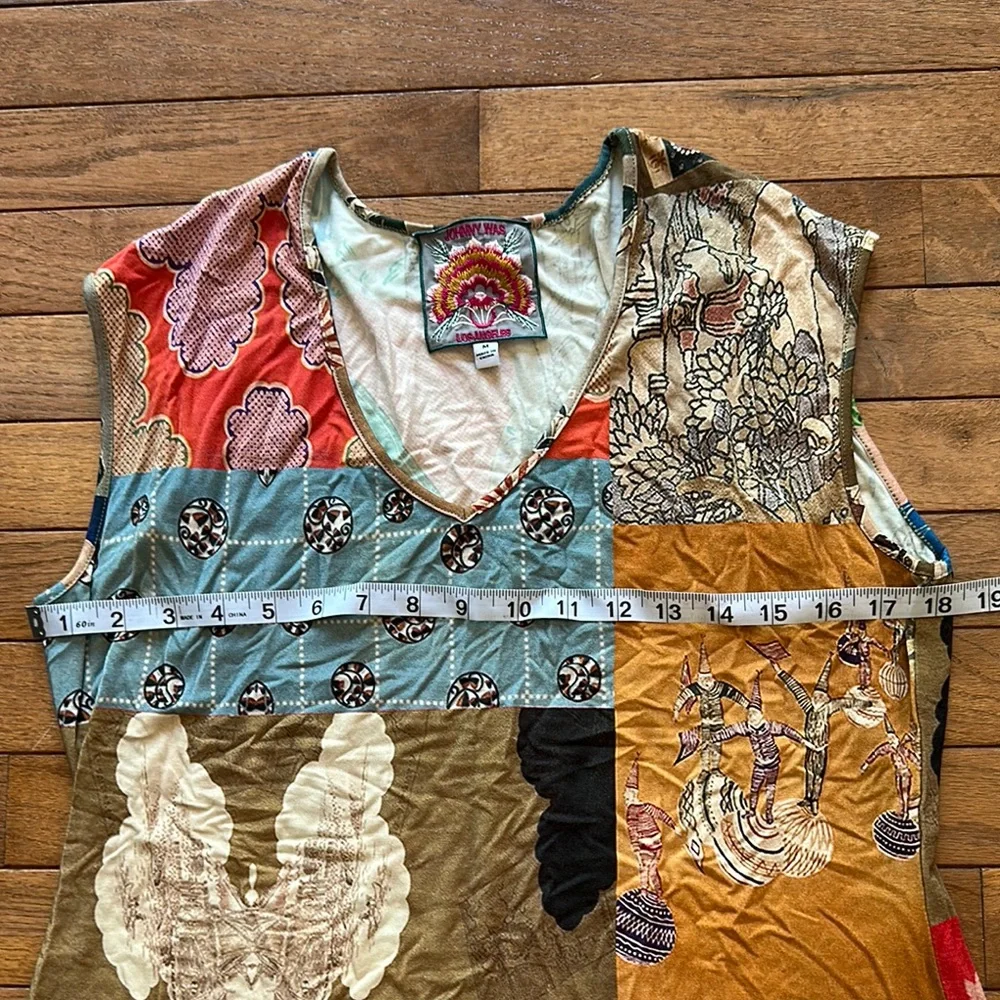 Johnny Was Colorful Patchwork Sleeveless Dress - Picture 3 of 12